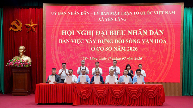 Yên Lãng tổ chức hội nghị Đại biểu Nhân dân bàn việc xây dựng đời sống văn hoá ở cơ sở năm 2026.- Ảnh 6.