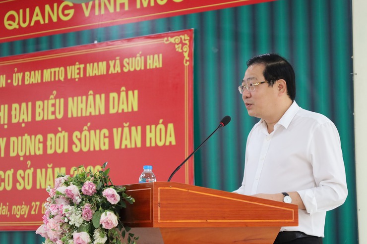 Xã Suối Hai tổ chức: Hội nghị đại biểu nhân dân bàn việc xây dựng đời sống văn hoá ở cơ sở năm 2026.- Ảnh 5.