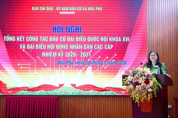 Xã Hòa Phú: Tổng kết công tác bầu cử đại biểu Quốc hội khóa XVI và đại biểu HĐND các cấp, nhiệm kỳ 2026 -2031.- Ảnh 4.