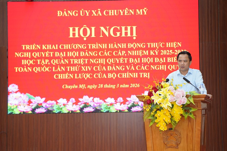 Lễ phát động cuộc thi chính luận bảo vệ nền tảng tư tưởng của Đảng lần thứ 6 - năm 2026 trên địa bàn xã Chuyên Mỹ- Ảnh 4.