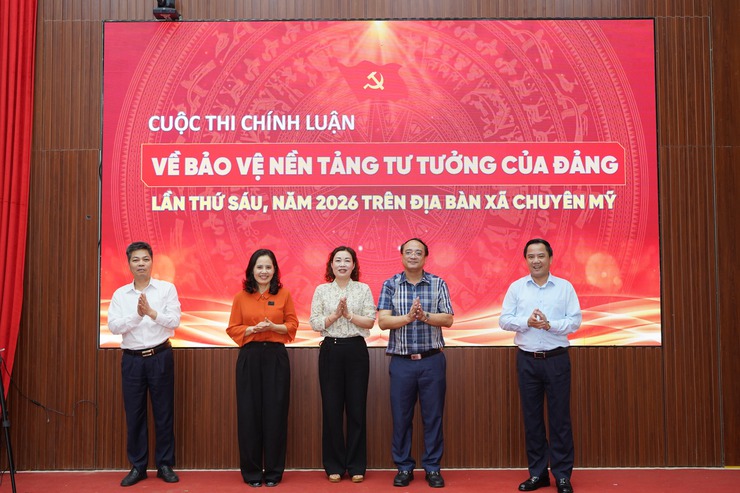 Lễ phát động cuộc thi chính luận bảo vệ nền tảng tư tưởng của Đảng lần thứ 6 - năm 2026 trên địa bàn xã Chuyên Mỹ- Ảnh 3.