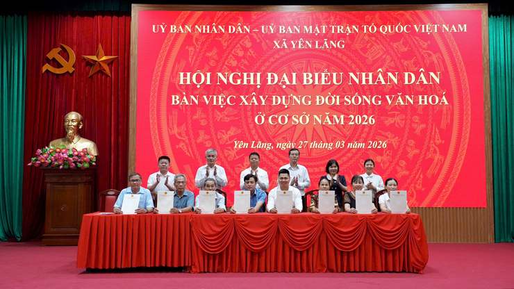Yên Lãng tổ chức hội nghị Đại biểu Nhân dân bàn việc xây dựng đời sống văn hoá ở cơ sở năm 2026.- Ảnh 8.