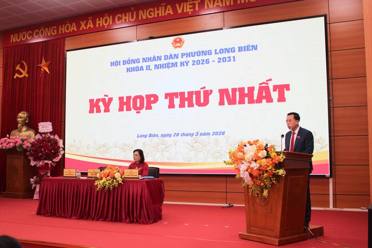 Phường Long Biên tổ chức thành công kỳ họp thứ nhất Hội đồng nhân dân phường khóa II, nhiệm kỳ 2026 - 2031- Ảnh 1.