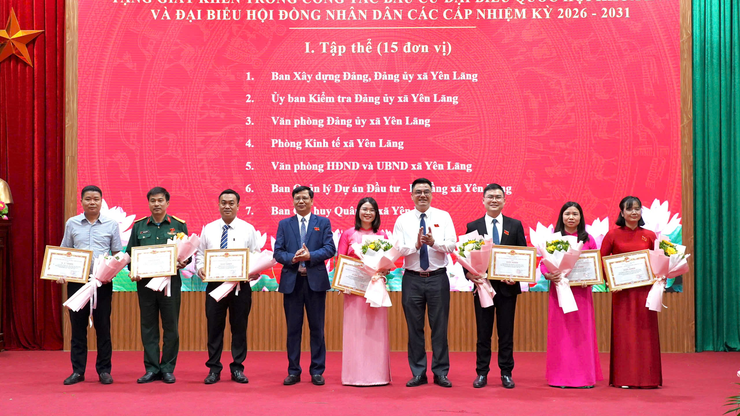 Xã Yên Lãng tổ chức hội nghị tổng kết công tác bầu cử nhiệm kỳ 2026-2031- Ảnh 9.