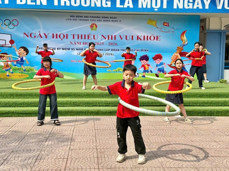 Sôi nổi ngày hội ‘Thiếu nhi vui khỏe – Tiến bước lên Đoàn’ của Trường Tiểu học Đông Ngạc A- Ảnh 2.