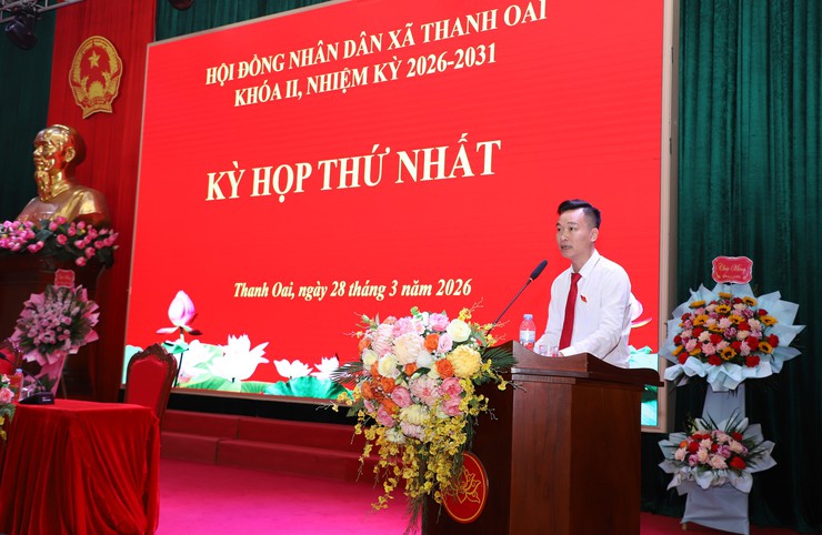 Kỳ họp thứ Nhất HĐND xã Thanh Oai khóa II, nhiệm kỳ 2026-2031: Khởi đầu mới – Khát vọng mới – Niềm tin mới- Ảnh 3.