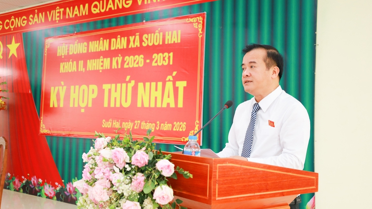 
Kỳ họp thứ Nhất HĐND xã Suối Hai khóa II kiện toàn các chức danh chủ chốt nhiệm kỳ 2026 – 2031- Ảnh 6.