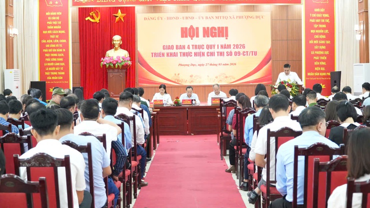PHƯỢNG DỰC GIAO BAN QUÝ I/2026, TRIỂN KHAI CHỈ THỊ 09-CT/TU VÀ TỔNG KẾT CÔNG TÁC BẦU CỬ QUỐC HỘI, HĐND CÁC CẤP NHIỆM KỲ 2026–2031
- Ảnh 1.