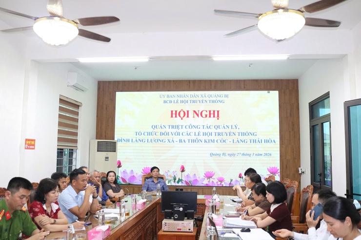 Quảng Bị: Quán triệt công tác quản lý, tổ chức lễ hội truyền thống Đình làng Lương Xá, 3 thôn Kim Cốc và Làng Thái Hòa- Ảnh 4.