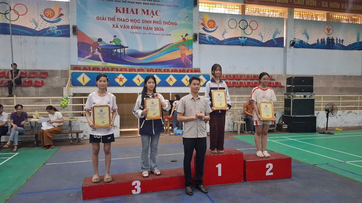 KHAI MẠC GIẢI THỂ THAO HỌC SINH PHỔ THÔNG XÃ VÂN ĐÌNH NĂM HỌC 2025–2026- Ảnh 11.