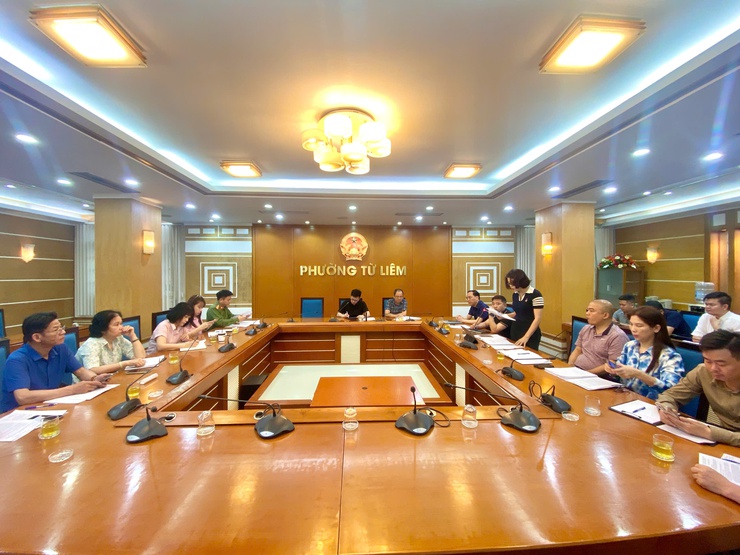 Phường Từ Liêm triển khai phân công nhiệm vụ tổ chức cưỡng chế các công trình vi phạm tại ngõ 299 đường Nguyễn Văn Giáp- Ảnh 1.