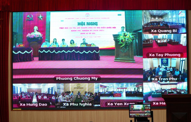 Hội nghị trực tuyến tiếp xúc cử tri để người ứng cử đại biểu Quốc hội khóa XVI , đại biểu HĐND các cấp nhiệm kỳ 2026 – 2031 vận động bầu cử, tại đơn vị bầu cử số 09.  - Ảnh 1.