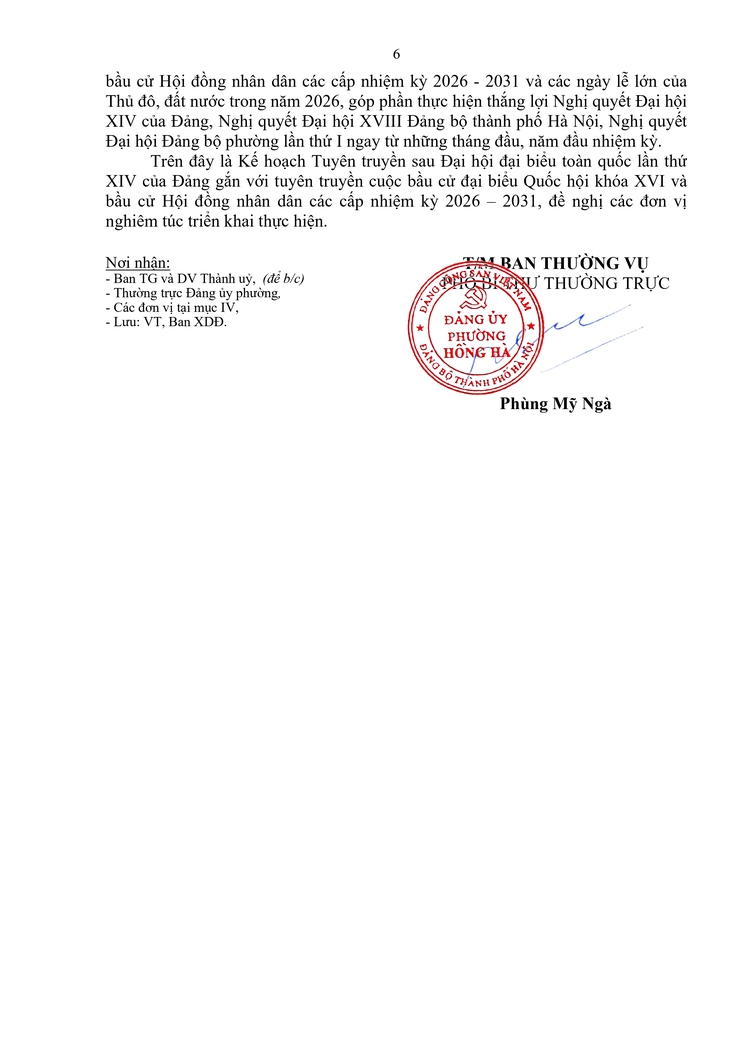 Đảng ủy phường Hồng Hà ban hành Kế hoạch tuyên truyền sau Đại hội XIV của Đảng gắn với tuyên truyền bầu cử đại biểu Quốc hội khóa XVI và HĐND các cấp nhiệm kỳ 2026 – 2031- Ảnh 6.