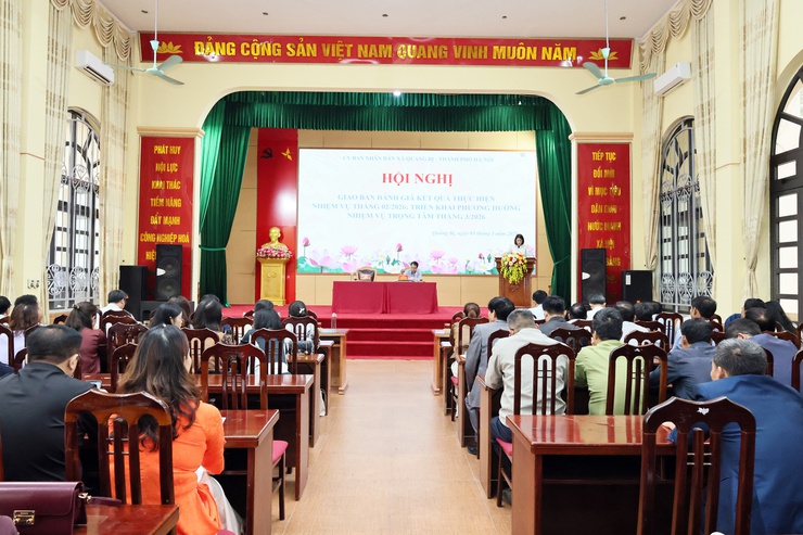 UBND xã Quảng Bị: Hội nghị giao ban đánh giá kết quả thực hiện nhiệm vụ tháng 2; triển khai phương hướng nhiệm vụ tháng 3/2026- Ảnh 1.