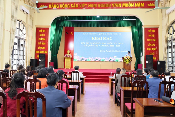 UBND xã Quảng Bị: Khai mạc Hội thi giáo viên dạy giỏi cấp THCS xã Quảng Bị năm học 2025-2026- Ảnh 1.