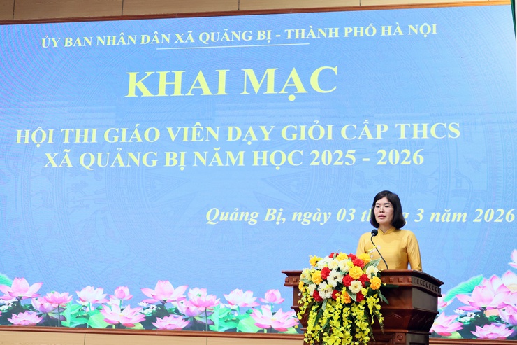 UBND xã Quảng Bị: Khai mạc Hội thi giáo viên dạy giỏi cấp THCS xã Quảng Bị năm học 2025-2026- Ảnh 3.