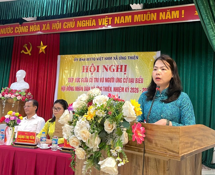 Đơn vị bầu cử số 4 xã Ứng Thiên tiếp xúc với cử tri thôn Lương Xá, Đình Tràng- Ảnh 5.