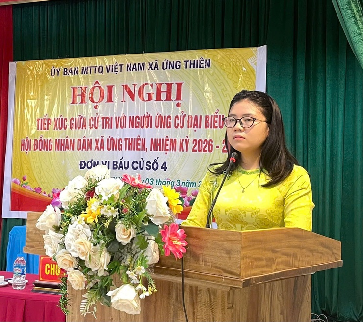 Đơn vị bầu cử số 4 xã Ứng Thiên tiếp xúc với cử tri thôn Lương Xá, Đình Tràng- Ảnh 6.