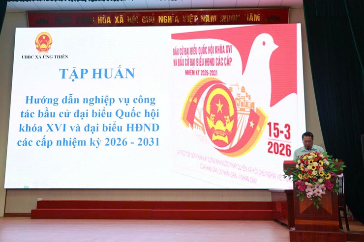 Ứng Thiên tập huấn nghiệp vụ bầu cử, bảo đảm tổ chức bầu cử đúng luật, an toàn và hiệu quả- Ảnh 3.