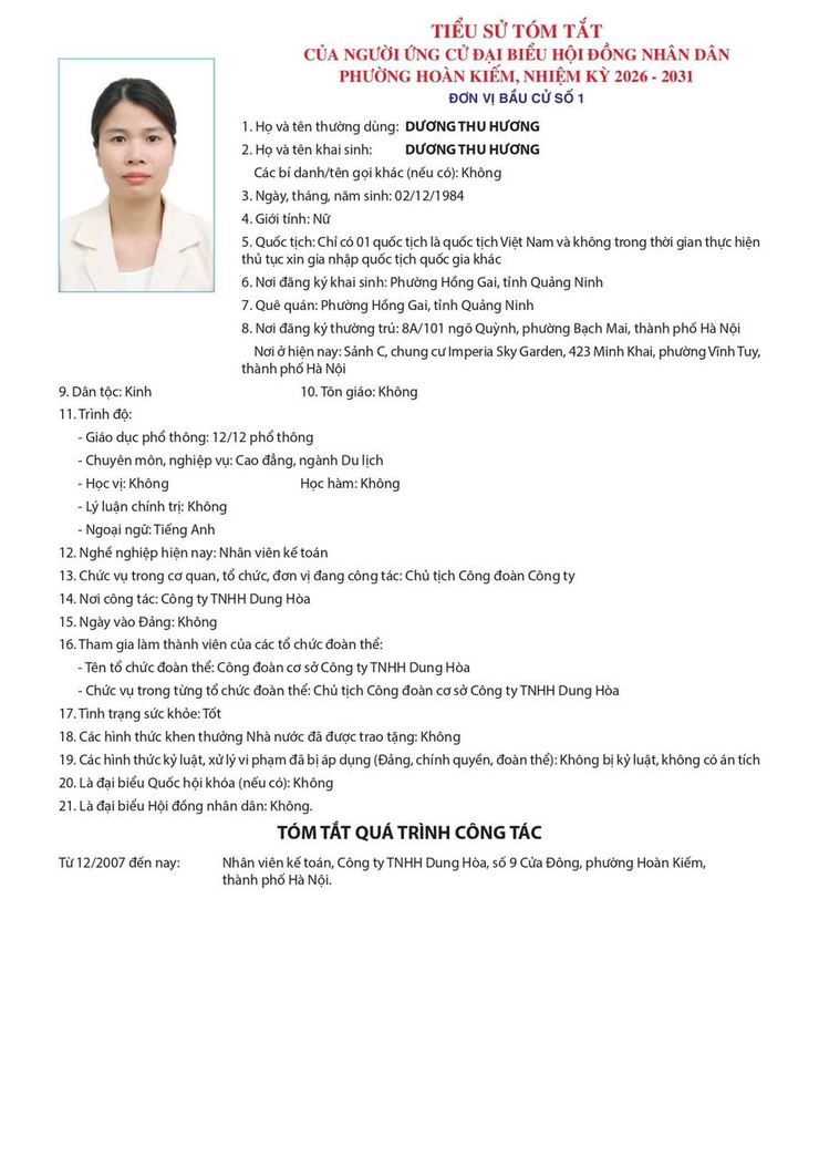 Ủy ban bầu cử phường Hoàn Kiếm công bố- Ảnh 9.