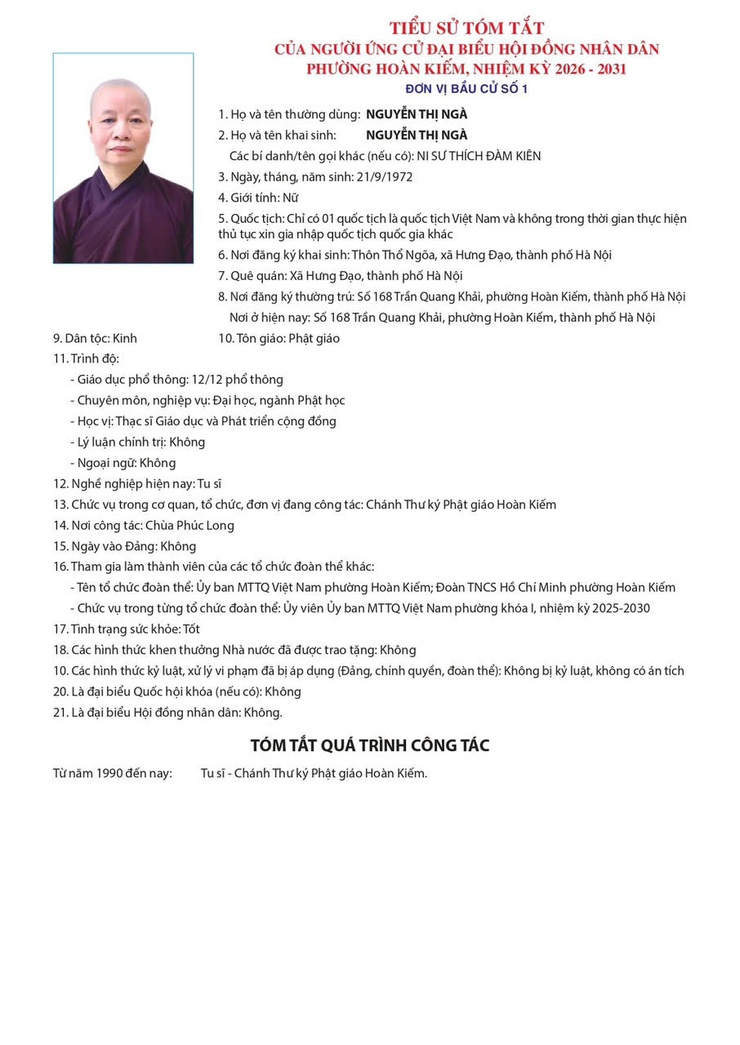 Ủy ban bầu cử phường Hoàn Kiếm công bố- Ảnh 7.