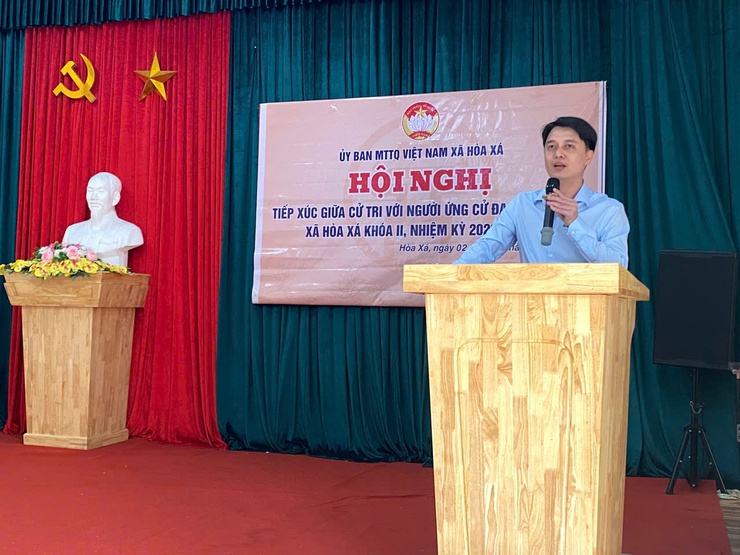 Ứng cử viên đơn vị bầu cử số 2 tiếp xúc cử tri vận động bầu cử- Ảnh 1.