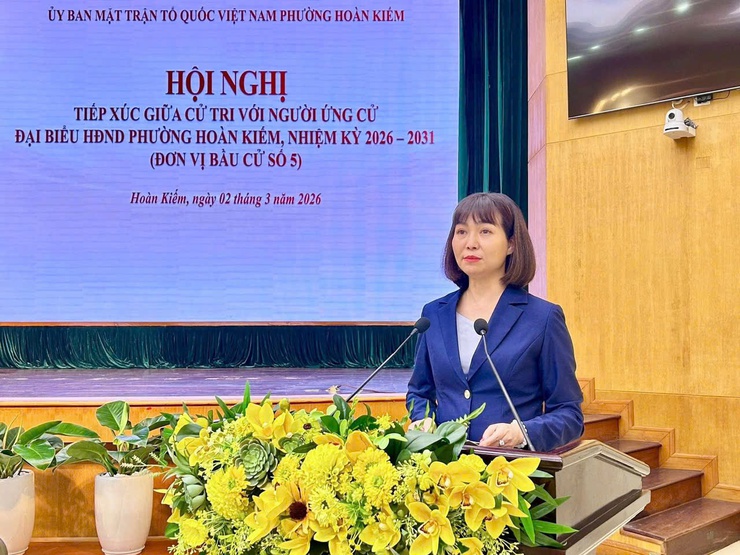 Hội nghị tiếp xúc giữa cử tri với người ứng cử Đại biểu HĐND phường Hoàn Kiếm, nhiệm kỳ 2026-2031- Ảnh 2.