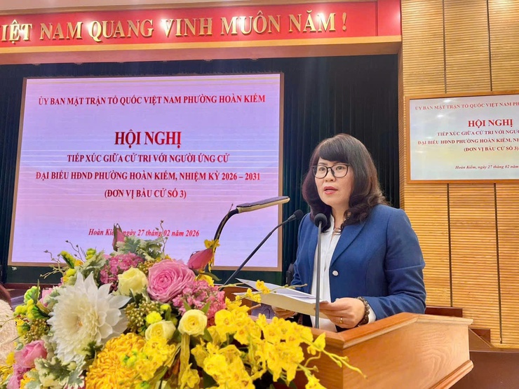 Hội nghị tiếp xúc giữa cử tri với người ứng cử Đại biểu HĐND phường Hoàn Kiếm, nhiệm kỳ 2026-2031- Ảnh 4.