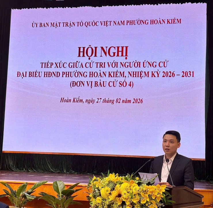 Hội nghị tiếp xúc giữa cử tri với người ứng cử Đại biểu HĐND phường Hoàn Kiếm, nhiệm kỳ 2026-2031- Ảnh 14.