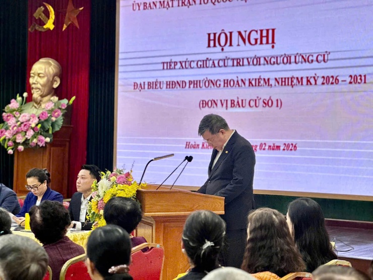 Hội nghị tiếp xúc giữa cử tri với người ứng cử Đại biểu HĐND phường Hoàn Kiếm, nhiệm kỳ 2026-2031- Ảnh 15.