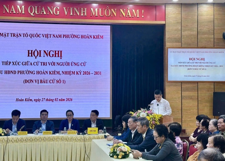 Hội nghị tiếp xúc giữa cử tri với người ứng cử Đại biểu HĐND phường Hoàn Kiếm, nhiệm kỳ 2026-2031- Ảnh 39.