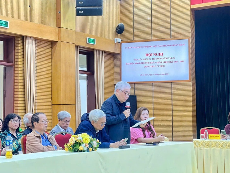 Hội nghị tiếp xúc giữa cử tri với người ứng cử Đại biểu HĐND phường Hoàn Kiếm, nhiệm kỳ 2026-2031- Ảnh 45.