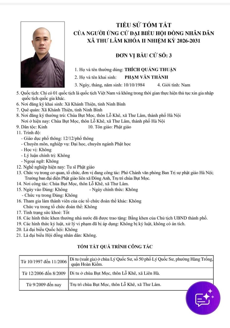 DANH SÁCH NHỮNG NGƯỜI ỨNG CỬ ĐẠI BIỂU HĐND XÃ THƯ LÂM KHÓA II, NHIỆM KỲ 2021-2026- Ảnh 18.