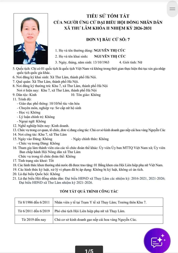 DANH SÁCH NHỮNG NGƯỜI ỨNG CỬ ĐẠI BIỂU HĐND XÃ THƯ LÂM KHÓA II, NHIỆM KỲ 2021-2026- Ảnh 32.