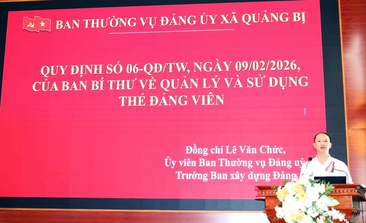 Đảng ủy xã Quảng Bị tổ chức Hội nghị tập huấn nghiệp vụ công tác xây dựng Đảng năm 2026 và quán triệt nhiệm vụ trọng tâm về công tác bầu cử đại biểu Quốc hội khóa XVI và đại biểu HĐND các cấp nhiệm kỳ 2026 - 2031.- Ảnh 2.