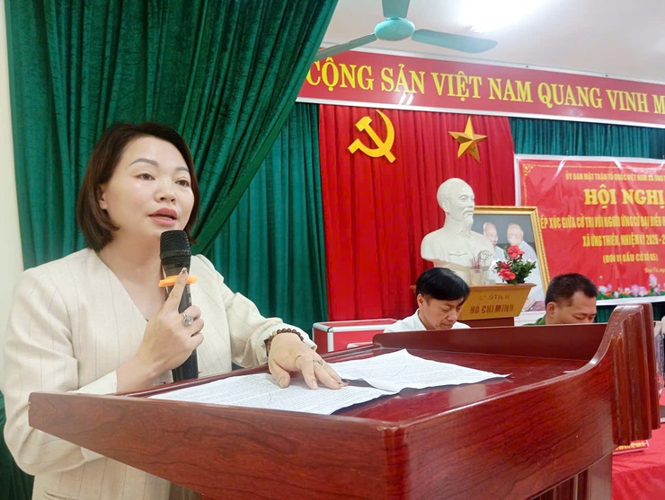 HỘI NGHỊ TIẾP XÚC CỬ TRI VẬN ĐỘNG BẦU CỬ ĐẠI BIỂU HĐND XÃ ỨNG THIÊN NHIỆM KỲ 2026–2031 TẠI THÔN ĐẠO TÚ- Ảnh 7.