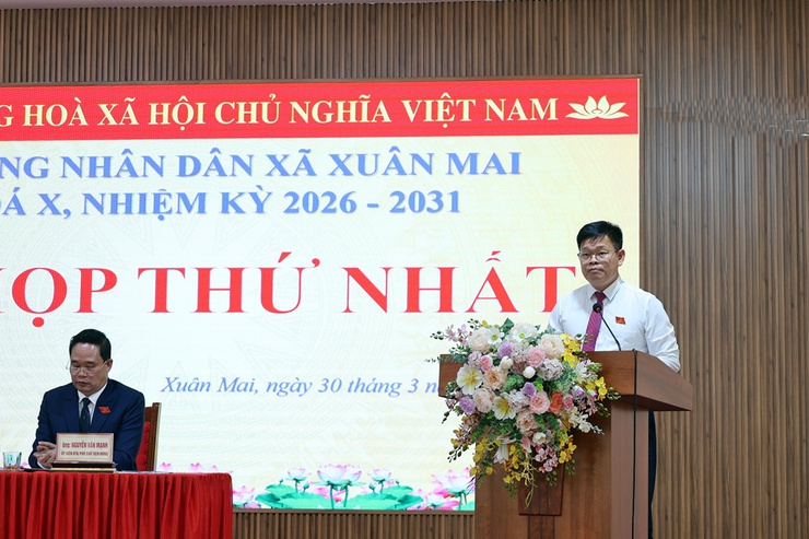 HĐND xã Xuân Mai tổ chức thành công kỳ họp thứ Nhất, kiện toàn nhân sự chủ chốt- Ảnh 16.