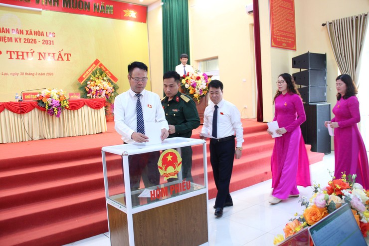Hội đồng nhân dân xã Hòa Lạc khóa II, nhiệm kỳ 2026–2031 tổ chức Kỳ họp thứ Nhất, kiện toàn tổ chức bộ máy chính quyền địa phương- Ảnh 6.