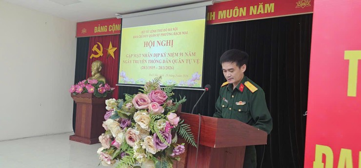 BAN CHỈ HUY QUÂN SỰ PHƯỜNG BẠCH MAI TỔ CHỨC KỶ NIỆM 91 NĂM NGÀY TRUYỀN THỐNG DÂN QUÂN TỰ VỆ (28/3/1935 – 28/3/2026)- Ảnh 2.