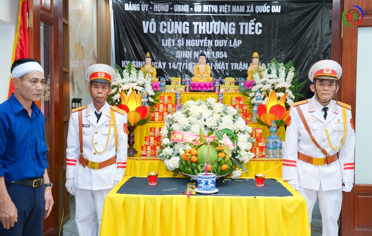 UBND xã Quốc Oai tổ chức Lễ phủ Quân kỳ, công bố Quyết định thành lập Ban Tổ chức Lễ đón nhận, truy điệu và an táng hài cốt Liệt sĩ Nguyễn Duy Lập- Ảnh 2.