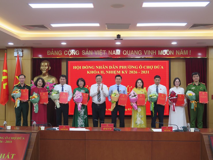 Kỳ họp thứ nhất HĐND Phường Ô Chợ Dừa khóa II nhiệm kỳ 2026-2031: Kiện toàn các chức danh lãnh đạo HĐND, UBND - Ảnh 5.