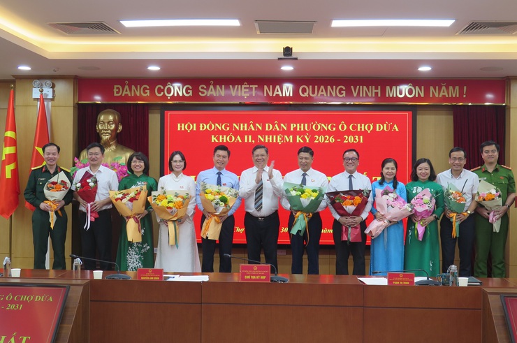 Kỳ họp thứ nhất HĐND Phường Ô Chợ Dừa khóa II nhiệm kỳ 2026-2031: Kiện toàn các chức danh lãnh đạo HĐND, UBND - Ảnh 7.