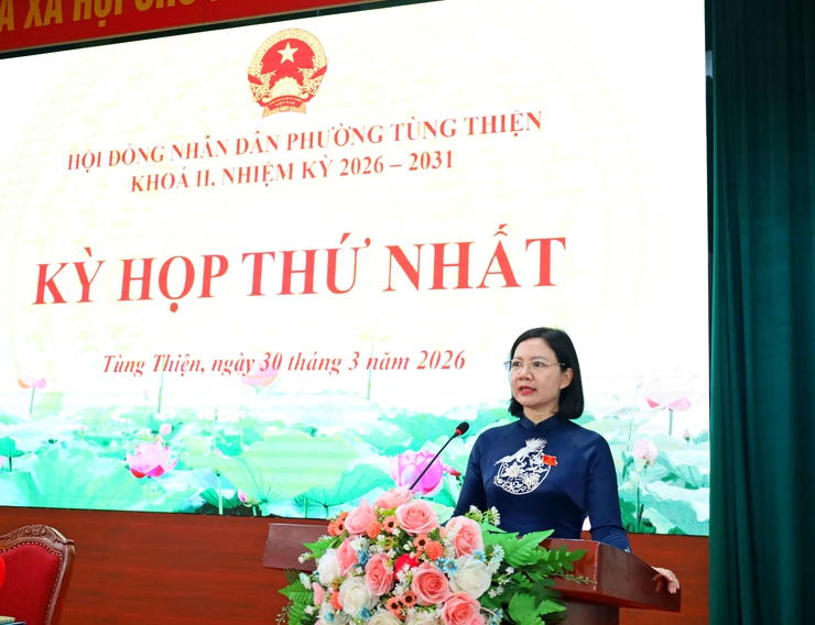 Phường Tùng Thiện tổ chức Kỳ họp thứ Nhất HĐND phường khóa II, nhiệm kỳ 2026–2031- Ảnh 1.