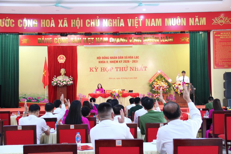 Hội đồng nhân dân xã Hòa Lạc khóa II, nhiệm kỳ 2026–2031 tổ chức Kỳ họp thứ Nhất, kiện toàn tổ chức bộ máy chính quyền địa phương- Ảnh 19.