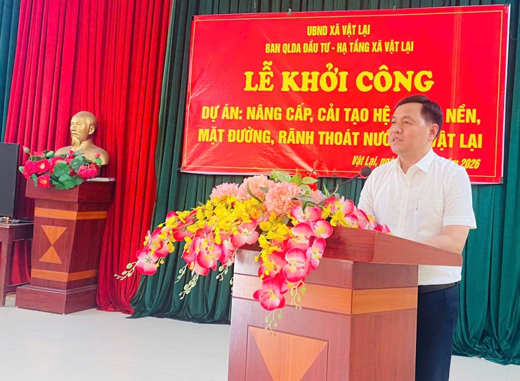 Xã Vật Lại khởi công dự án: Nâng cấp, cải tạo hệ thống nền mặt đường rãnh thoát nước- Ảnh 5.