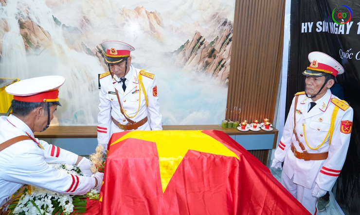 UBND xã Quốc Oai tổ chức Lễ phủ Quân kỳ, công bố Quyết định thành lập Ban Tổ chức Lễ đón nhận, truy điệu và an táng hài cốt Liệt sĩ Nguyễn Duy Lập- Ảnh 6.