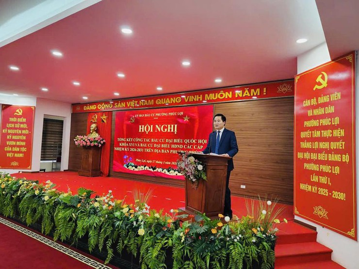 Phường Phúc Lợi tổng kết công tác bầu cử- Ảnh 1.