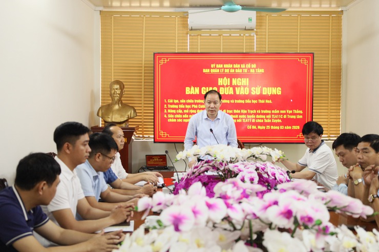 XÃ CỔ ĐÔ TỔ CHỨC LỄ BÀN GIAO, ĐƯA VÀO SỬ DỤNG CÁC CÔNG TRÌNH TRƯỜNG HỌC VÀ GIAO THÔNG- Ảnh 1.