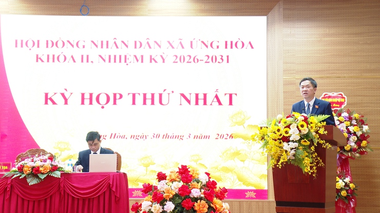 KỲ HỌP THỨ NHẤT HĐND XÃ ỨNG HOÀ KHÓA II, NHIỆM KỲ 2026-2031 THÀNH CÔNG TỐT ĐẸP.- Ảnh 1.