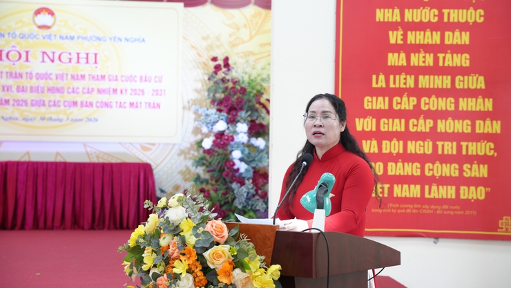 Ủy ban MTTQ Việt Nam phường Yên Nghĩa tổ chức hội nghị tổng kết công tác Mặt trận tham gia cuộc bầu cử đại biểu Quốc hội khóa XVI và đại biểu HĐND các cấp nhiệm kỳ 2026 - 2031- Ảnh 4.